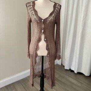 2000’s BCBG hand-crocheted duster